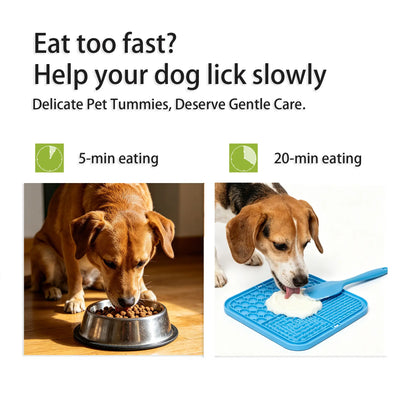 Waterproof Anti-Slip Pet Lick Mat, Slow Feeder for Dogs, Cats and Puppies, Anti-Slip Feeding Mats (Color Random), Lick Mats