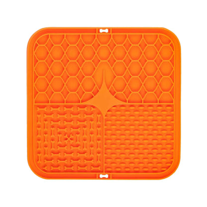 Waterproof Anti-Slip Pet Lick Mat, Slow Feeder for Dogs, Cats and Puppies, Anti-Slip Feeding Mats (Color Random), Lick Mats
