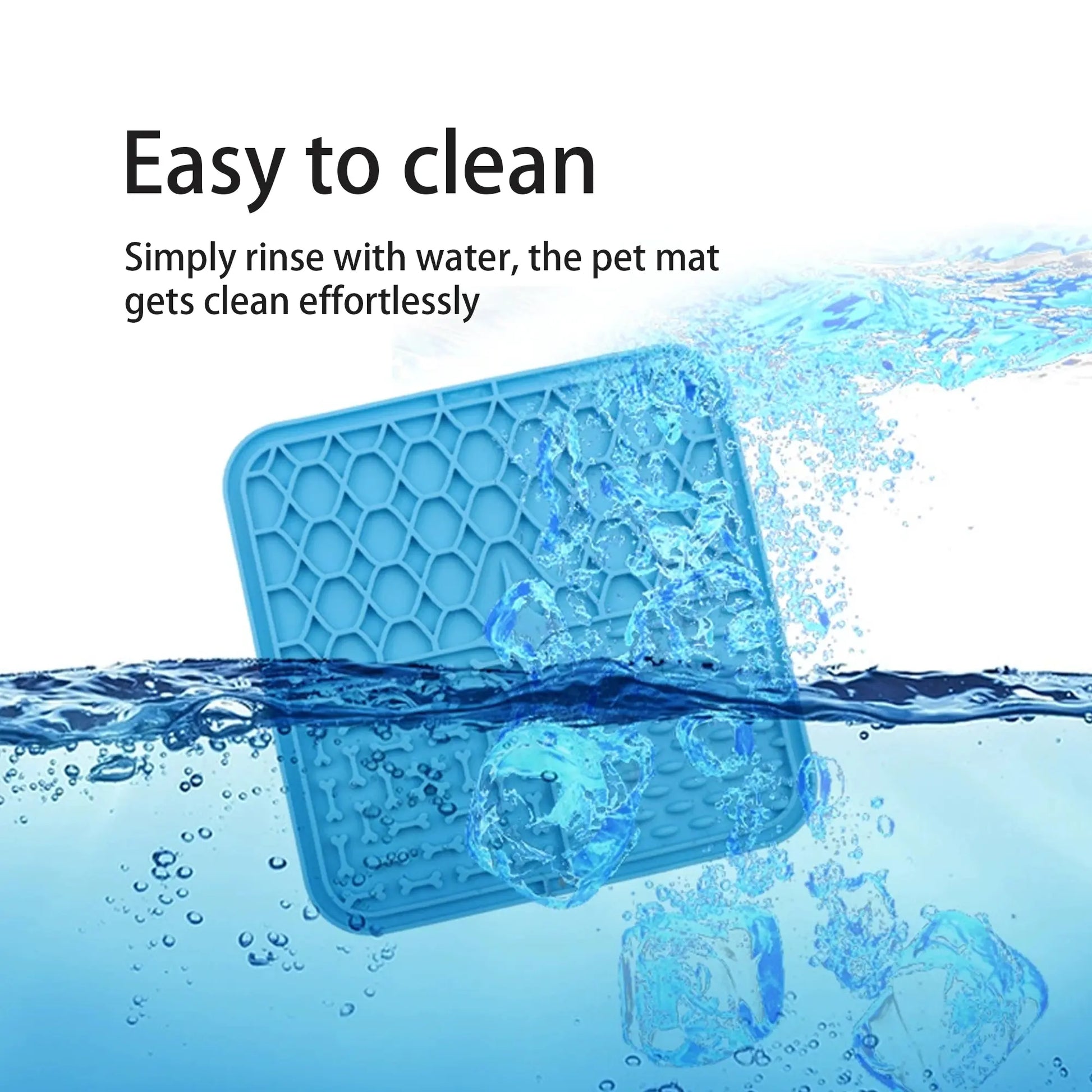Waterproof Anti-Slip Pet Lick Mat, Slow Feeder for Dogs, Cats and Puppies, Anti-Slip Feeding Mats (Color Random), Lick Mats