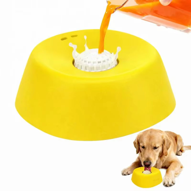 Anti-Choking Slow Feeder Dog Bowl Non-Slip 3/4 Cup - Lick Toy for Liquid Treats Bone Broth Ice Cream Yogurt