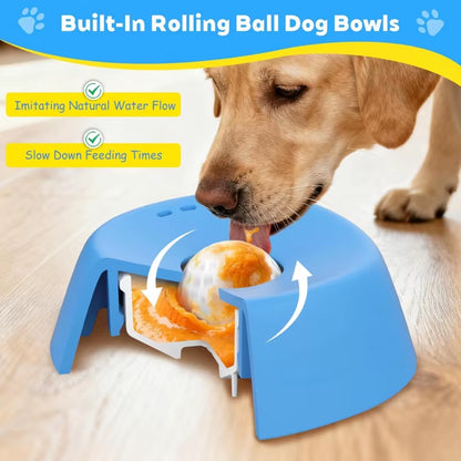 Anti-Choking Slow Feeder Dog Bowl Non-Slip 3/4 Cup - Lick Toy for Liquid Treats Bone Broth Ice Cream Yogurt