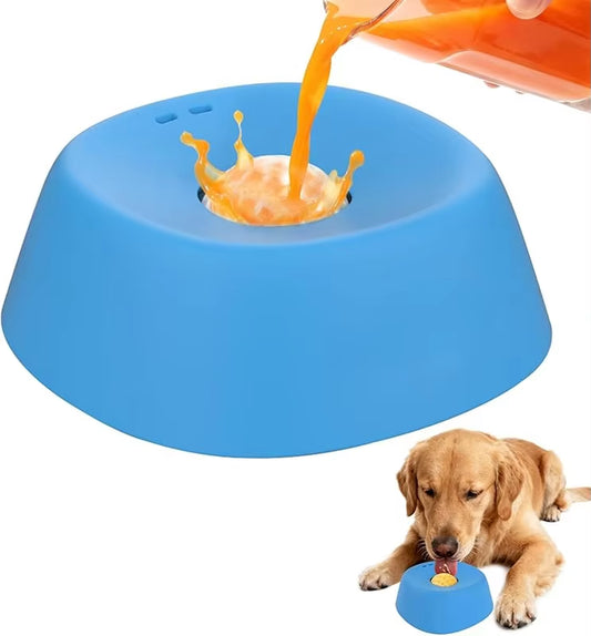 Anti-Choking Slow Feeder Dog Bowl Non-Slip 3/4 Cup - Lick Toy for Liquid Treats Bone Broth Ice Cream Yogurt