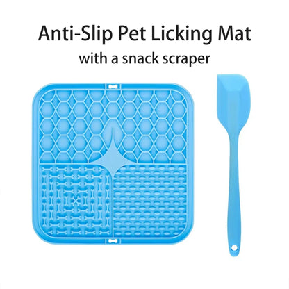 Waterproof Anti-Slip Pet Lick Mat, Slow Feeder for Dogs, Cats and Puppies, Anti-Slip Feeding Mats (Color Random), Lick Mats