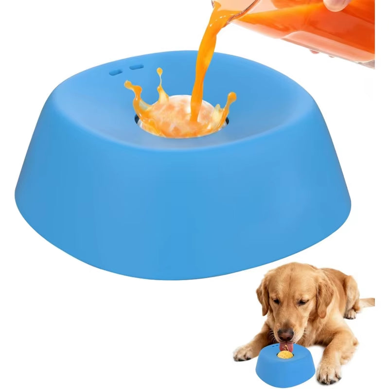 Anti-Choking Slow Feeder Dog Bowl Non-Slip 3/4 Cup - Lick Toy for Liquid Treats Bone Broth Ice Cream Yogurt